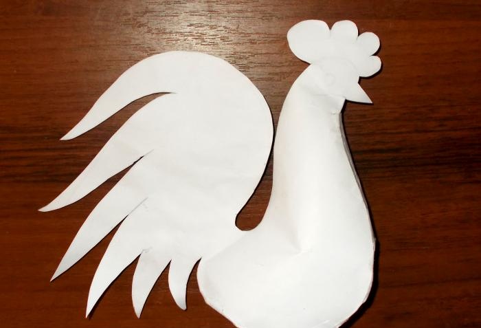 Decoration in the shape of a rooster