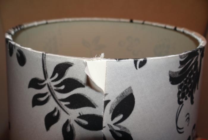 Restoration and decoupage of a lampshade