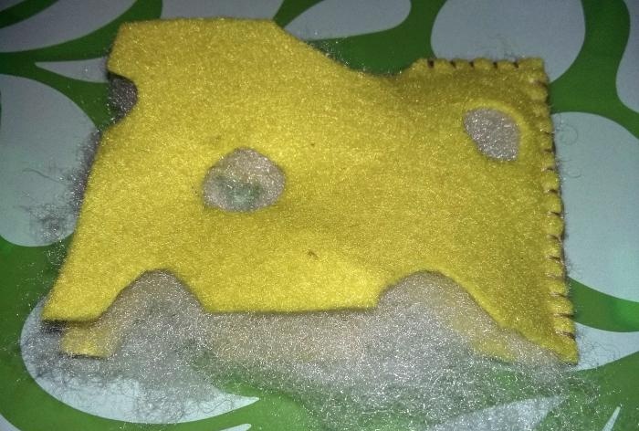 Felt toy cheese