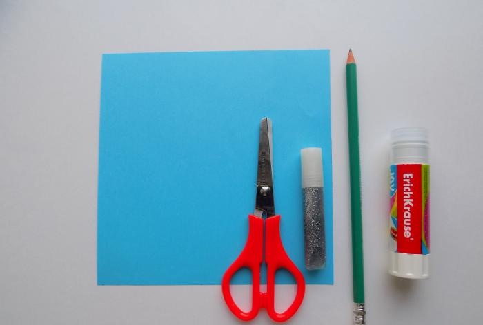 Blue paper Christmas tree