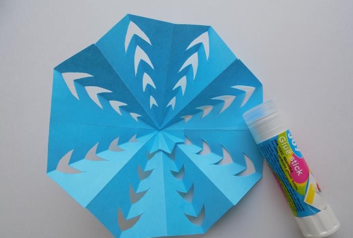 Blue paper Christmas tree