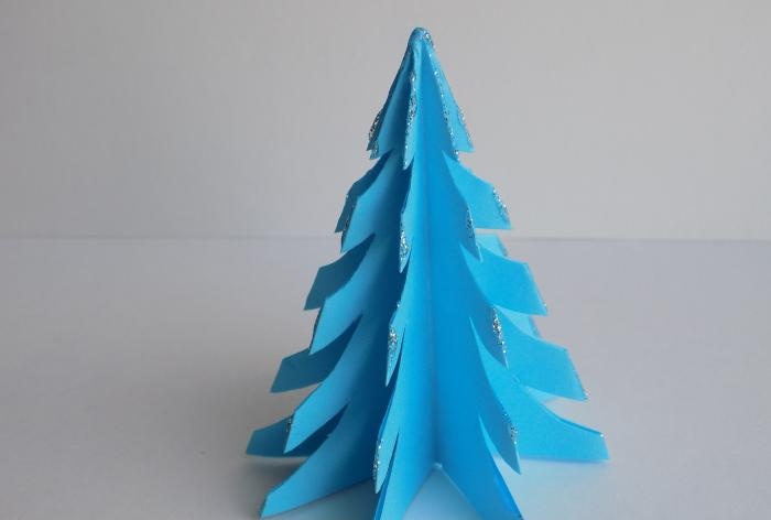 Blue paper Christmas tree