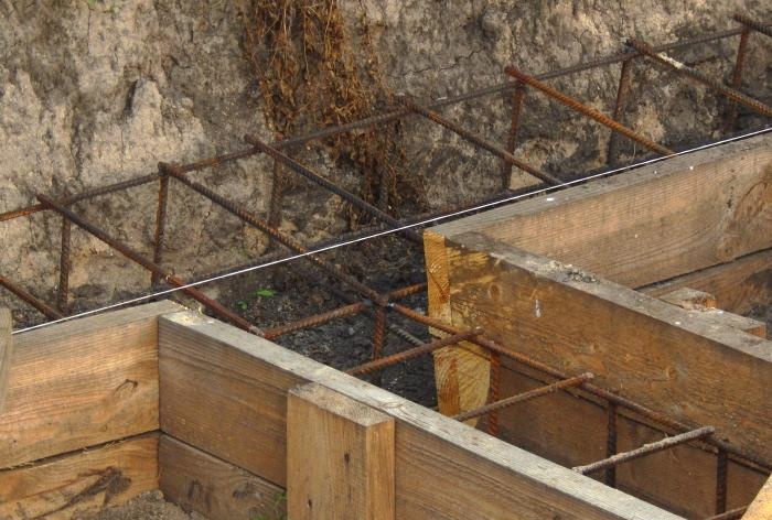 Construction of a strip foundation