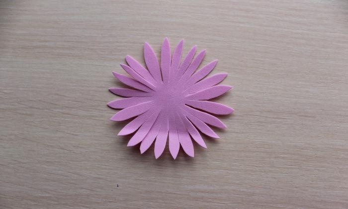 Hairpin made of foamiran Chrysanthemum