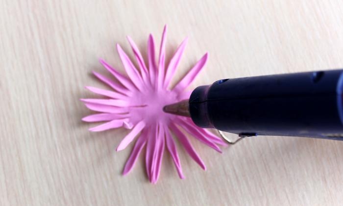 Hairpin made of foamiran Chrysanthemum