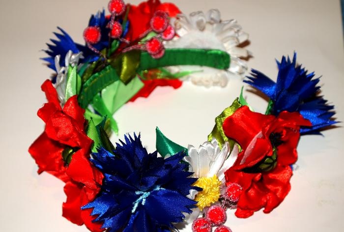 Satin ribbon wreath