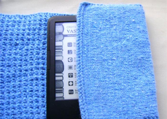 How to knit an e-book case