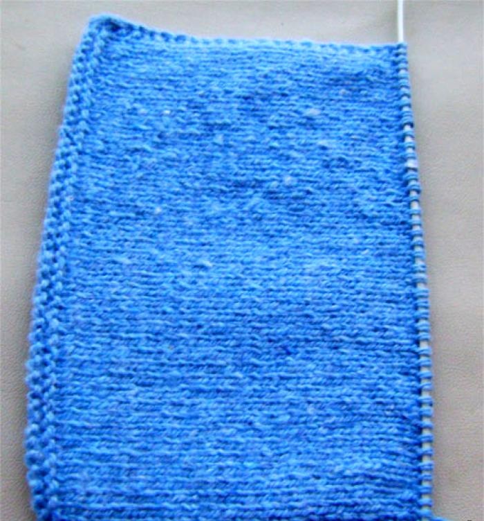 How to knit an e-book case