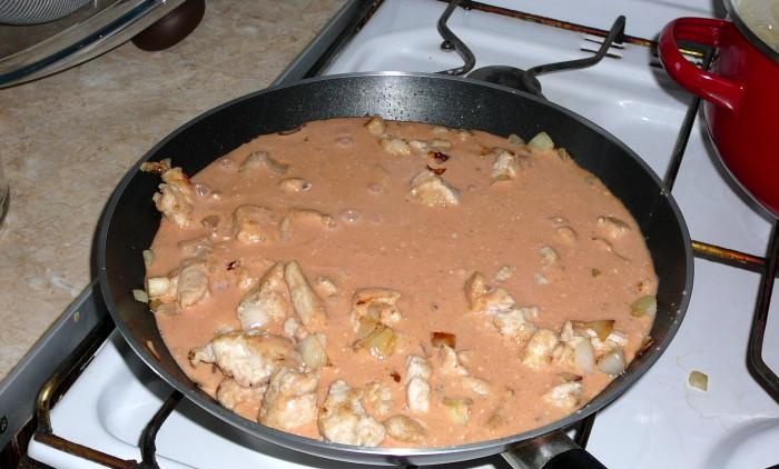 Stroganoff de bœuf et de dinde