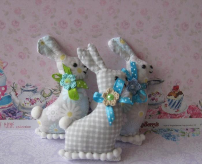 Easter bunnies made of fabric