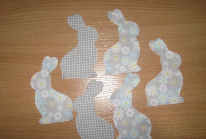 Easter bunnies made of fabric