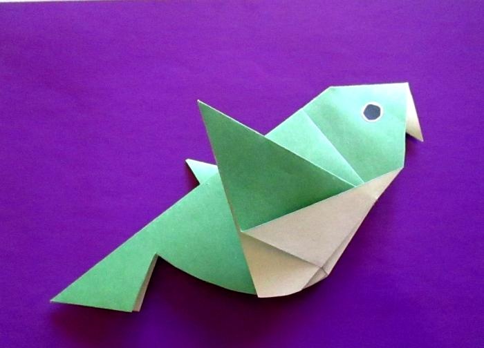 How to make an origami bird