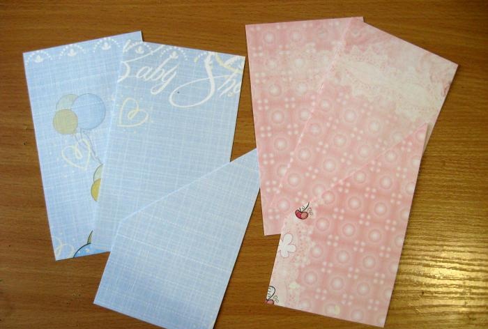 Handmade birthday envelopes