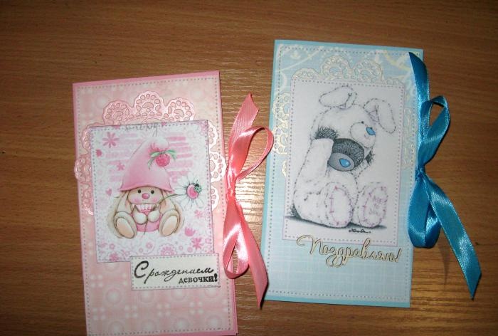 Handmade birthday envelopes