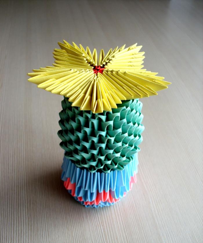 Cactus using modular origami technique