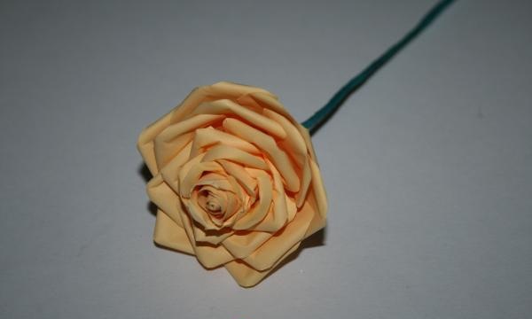 Paper rose just like a real one