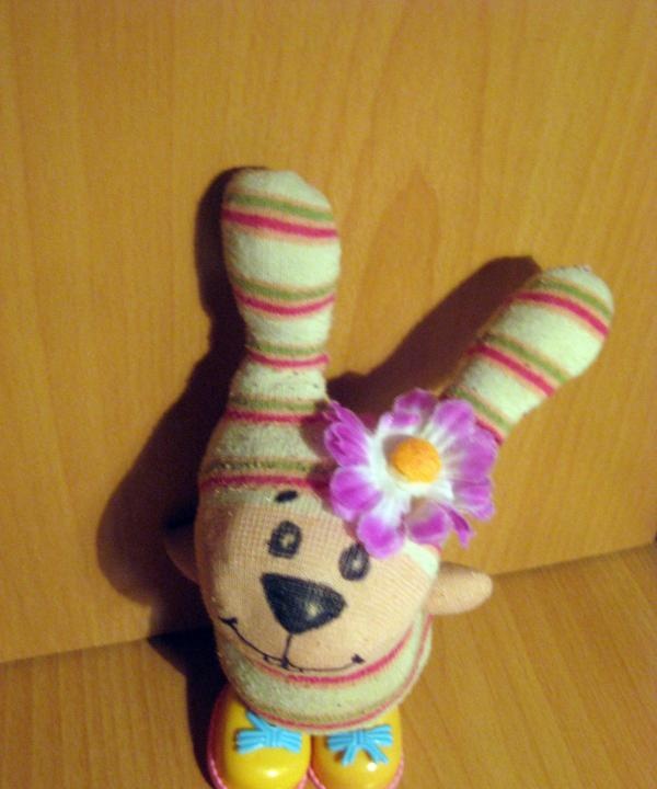 Bunny made from an old sock