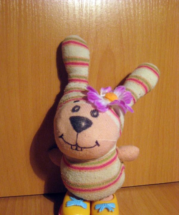 Bunny made from an old sock