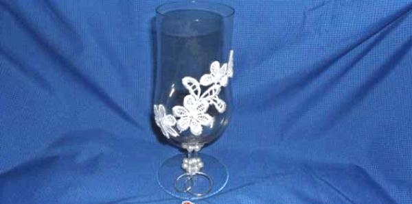 decorate wedding glasses