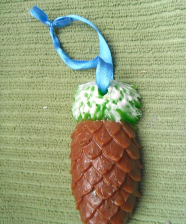 handmade soap pine cone