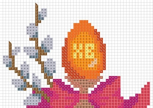 Easter themed embroidery pattern