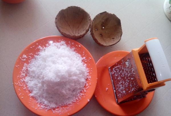 grated coconut pulp