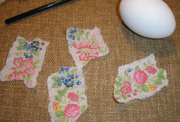 Decoupage eggs