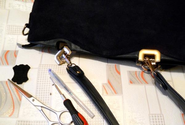 repair fastenings on the bag