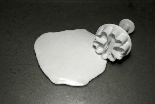 piece of white polymer clay