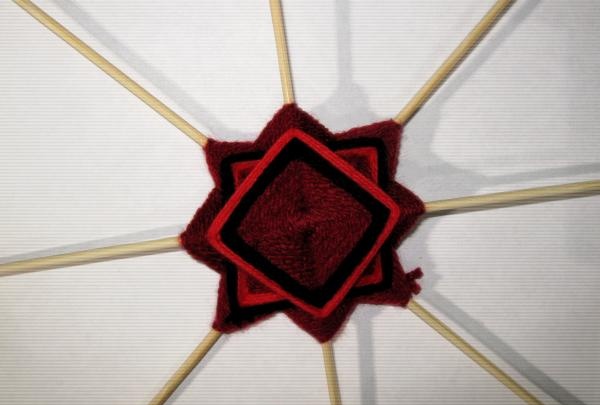 Wicker mandala ojo de dios