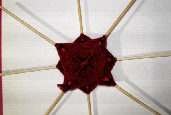 Wicker mandala ojo de dios