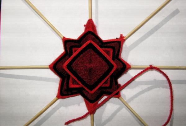 Wicker mandala ojo de dios