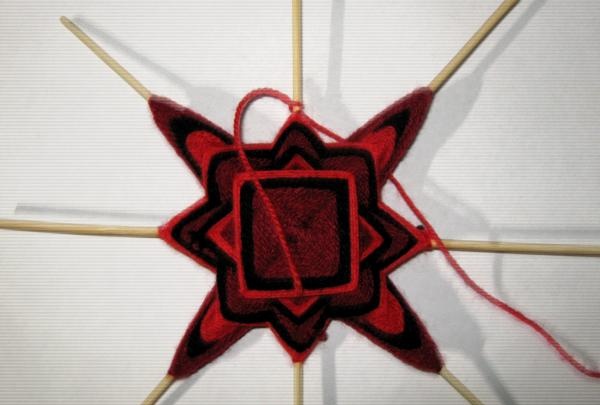 Wicker mandala ojo de dios