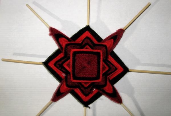 Wicker mandala ojo de dios