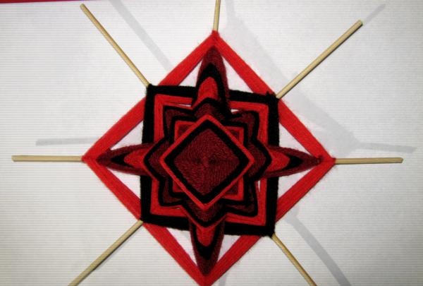 Wicker mandala ojo de dios