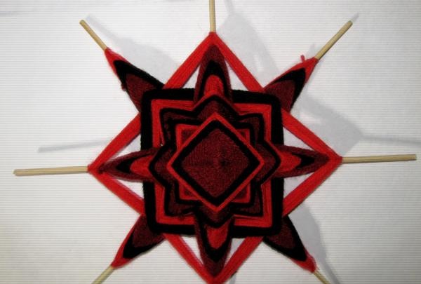 Wicker mandala ojo de dios