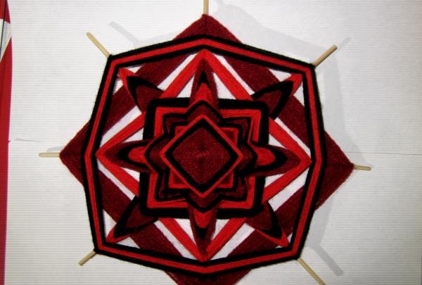 Wicker mandala ojo de dios