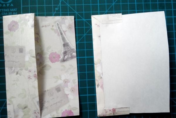 glue the pockets to the endpapers