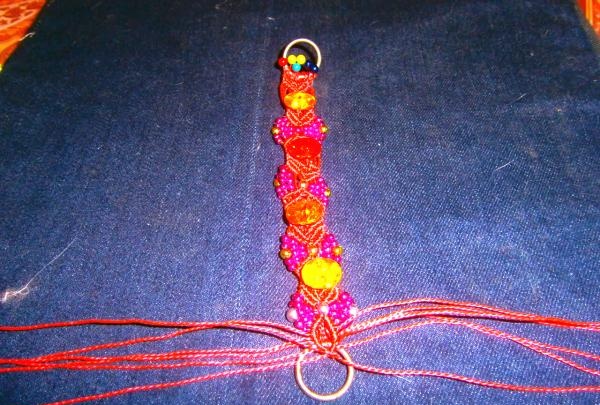 macrame bracelet with beads