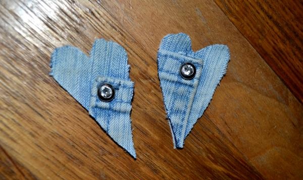 denim earrings