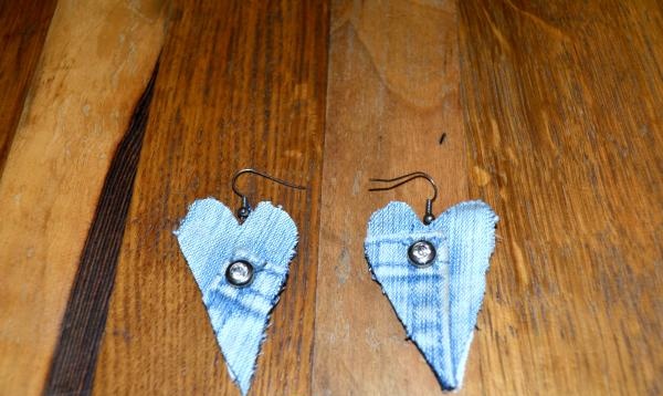 denim earrings