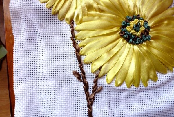 embroider the stems