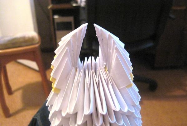 Modular origami cat