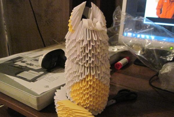 Modular origami cat