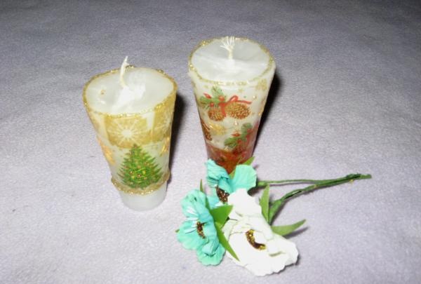 decoupage candles