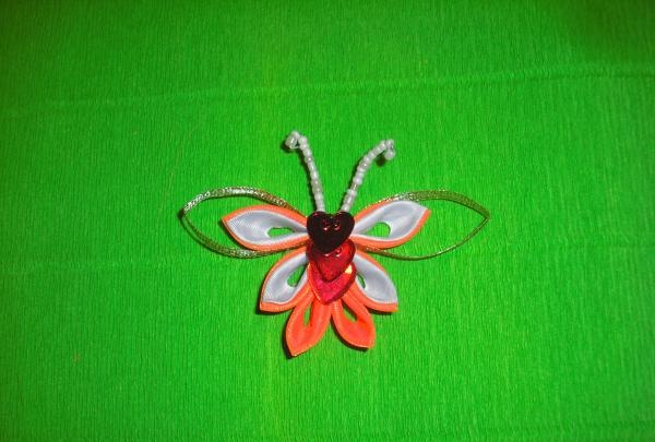 Orange Butterfly Hairpin