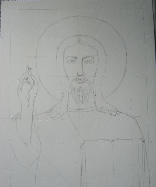 draw a drawing of Jesus in pencil