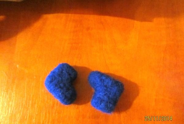 blue felt boots