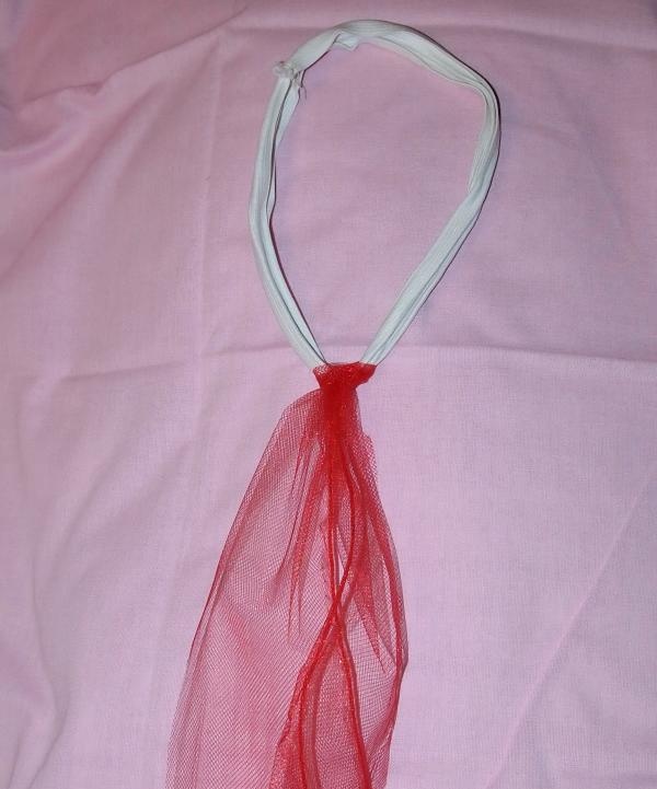 Attach tulle strips