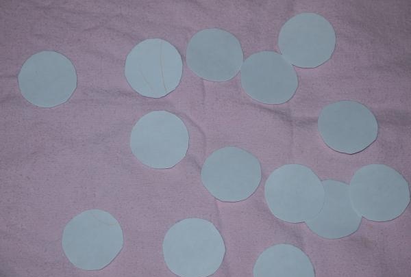 circles of paper or fabric